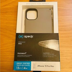 Speck iPhone 11 Pro Max Grey Impact & Antimicrobial Protection Presido Pro Case
